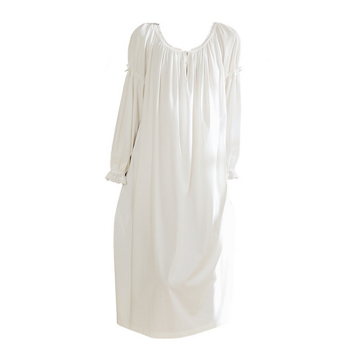 91家纺网 家纺一手货源 找家纺 （总）洛兰沙家居馆 法式宫廷风睡裙春秋季新款长袖公主风甜美睡衣少女宽松薄家居服