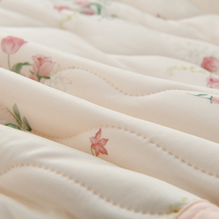 91家纺网 家纺一手货源 找家纺 圣靓家纺 2026新款恬梦针织棉夏被夏凉被空调被 浪漫玫瑰