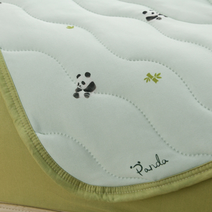 91家纺网 家纺一手货源 找家纺 圣靓家纺 2026新款恬梦针织棉夏被夏凉被空调被 熊猫宝宝