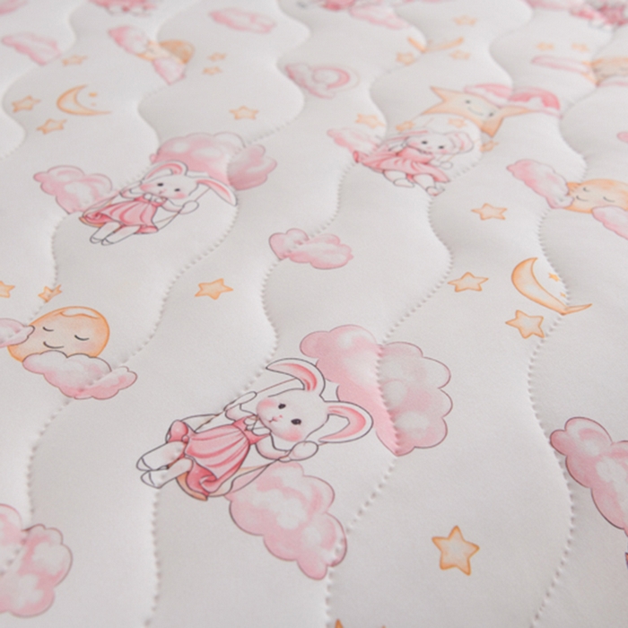 91家纺网 家纺一手货源 找家纺 圣靓家纺 2026新款恬梦针织棉夏被夏凉被空调被 粉妆小兔