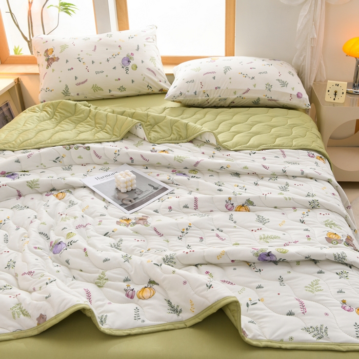 91家纺网 家纺一手货源 找家纺 圣靓家纺 2026新款恬梦针织棉夏被夏凉被空调被 闲趣时光