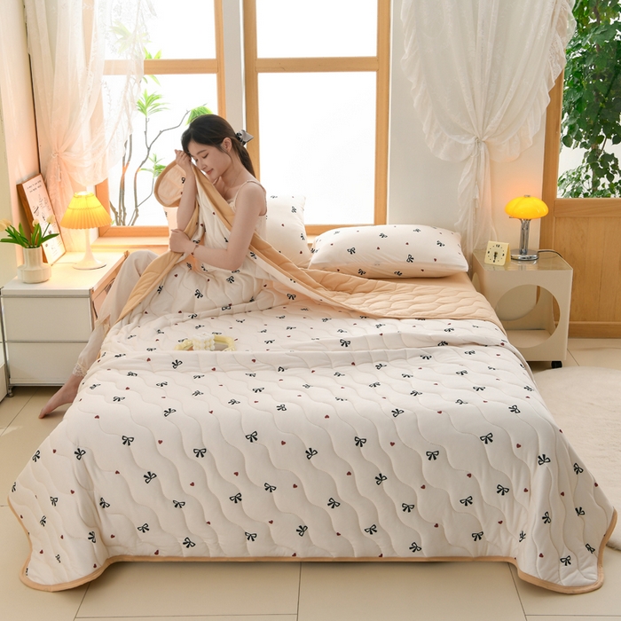 91家纺网 家纺一手货源 找家纺 圣靓家纺 2026新款恬梦针织棉夏被夏凉被空调被 偏爱