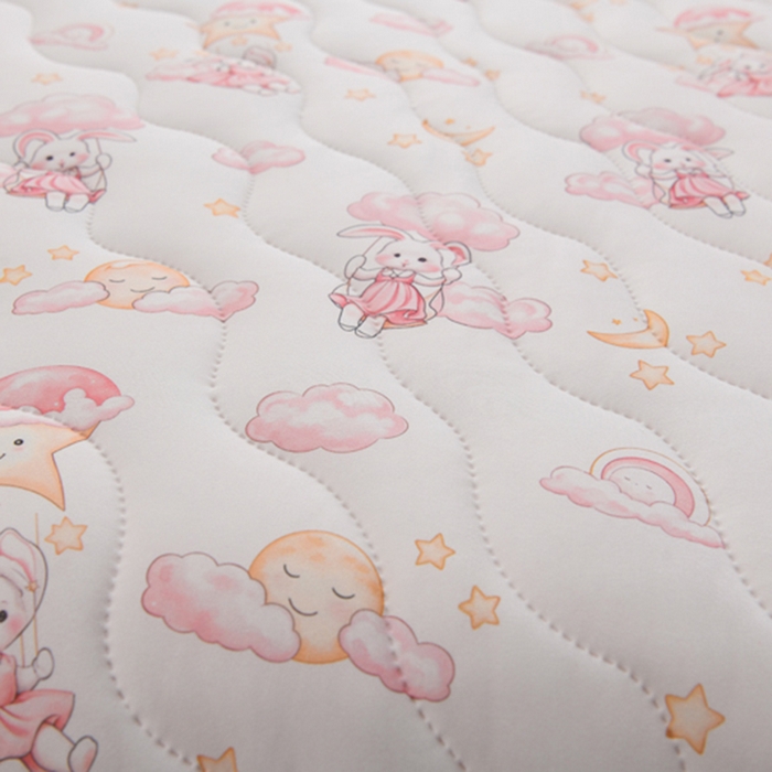 91家纺网 家纺一手货源 找家纺 圣靓家纺 2026新款恬梦针织棉夏被夏凉被空调被 粉妆小兔