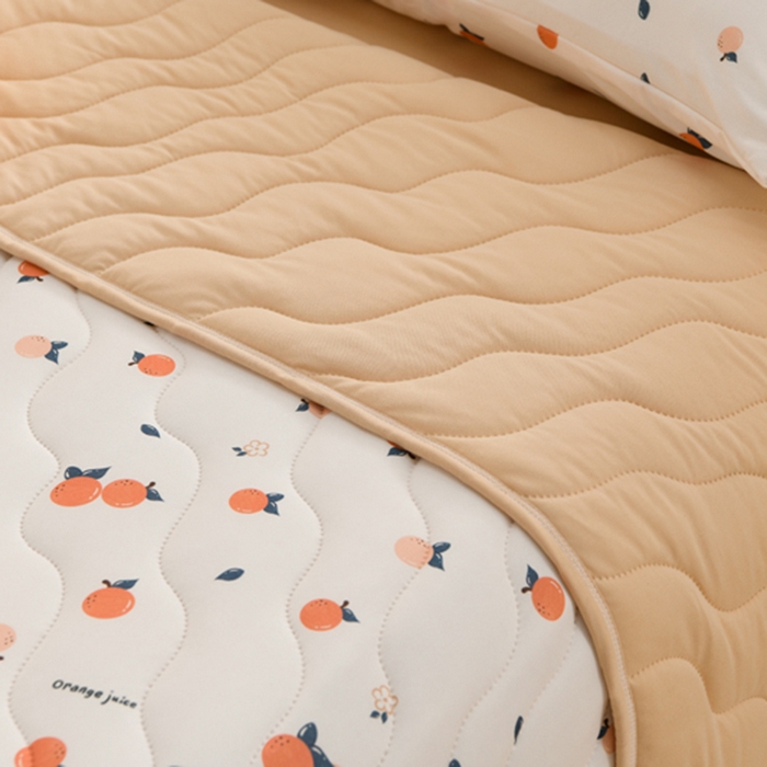 91家纺网 家纺一手货源 找家纺 圣靓家纺 2026新款恬梦针织棉夏被夏凉被空调被 小橙子