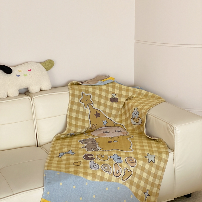 91家纺网 家纺一手货源 找家纺 （总）麻依 2026新款四层纱布浴巾全棉