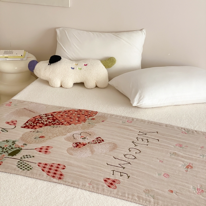 91家纺网 家纺一手货源 找家纺 麻依 2026新款四层纱布浴巾全棉 哈尼小兔 80*160