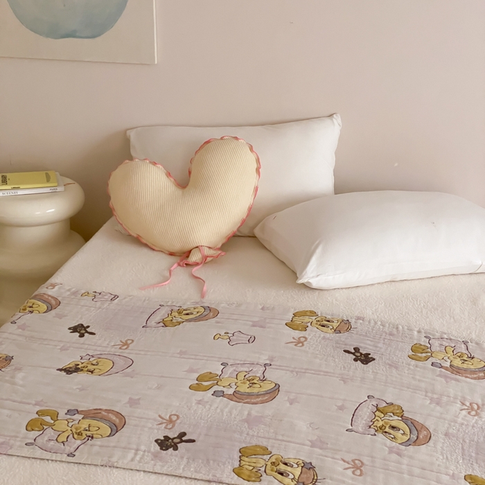 91家纺网 家纺一手货源 找家纺 麻依 2026新款四层纱布浴巾全棉 小黄鸭 80*160