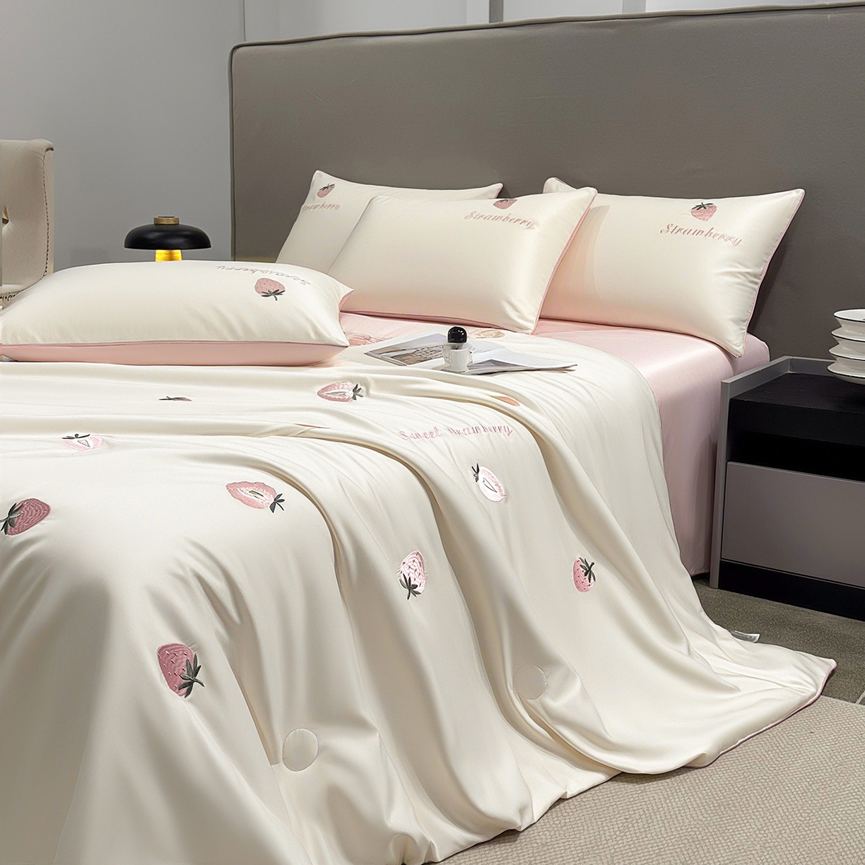 91家纺网 家纺一手货源 找家纺 （总）梦舒羽 2026新款A类水洗冰丝满版夏凉被