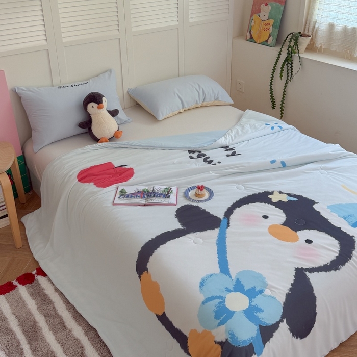 91家纺网 家纺一手货源 找家纺 （总）暖生活 2026新款A类卡通大版冰皮凉感夏被空调被夏凉被