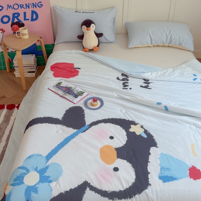 91家纺网 家纺一手货源 找家纺 （总）暖生活 2026新款A类卡通大版冰皮凉感夏被空调被夏凉被