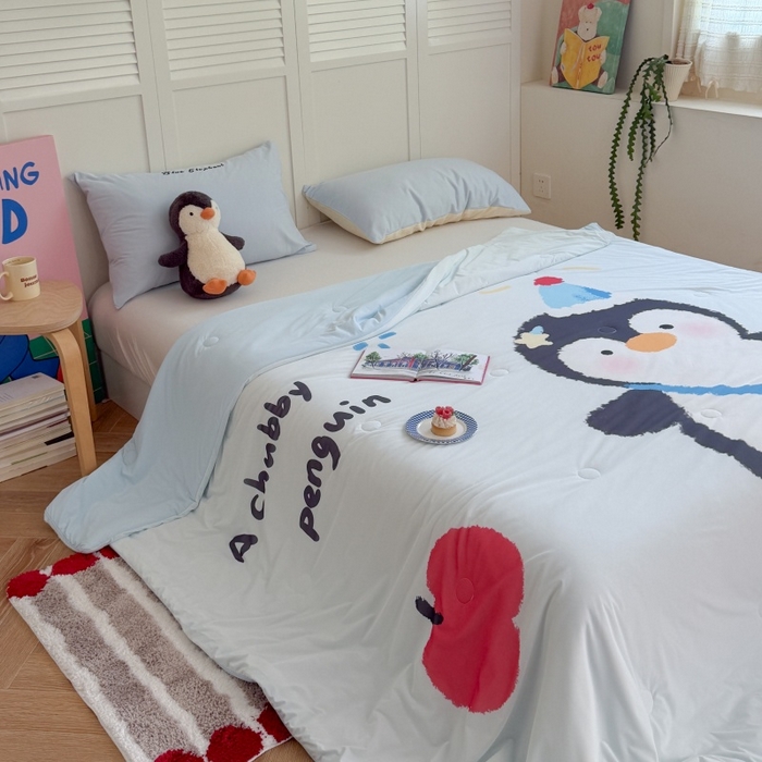 91家纺网 家纺一手货源 找家纺 （总）暖生活 2026新款A类卡通大版冰皮凉感夏被空调被夏凉被