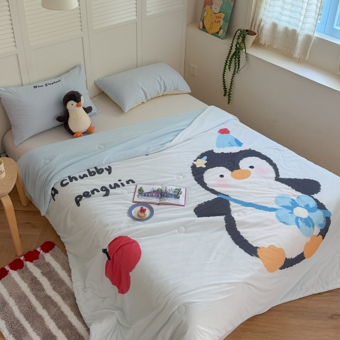 91家纺网 家纺一手货源 找家纺 （总）暖生活 2026新款A类卡通大版冰皮凉感夏被空调被夏凉被