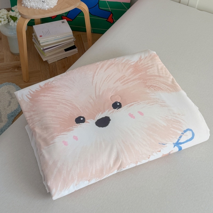 91家纺网 家纺一手货源 找家纺 暖生活 2026新款A类卡通大版冰皮凉感夏被空调被夏凉被 茸茸小狗