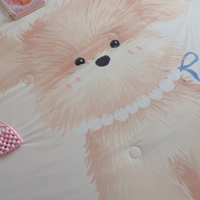 91家纺网 家纺一手货源 找家纺 暖生活 2026新款A类卡通大版冰皮凉感夏被空调被夏凉被 茸茸小狗