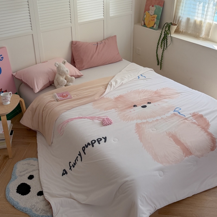 暖生活 2026新款A类卡通大版冰皮凉感夏被空调被夏凉被 茸茸小狗