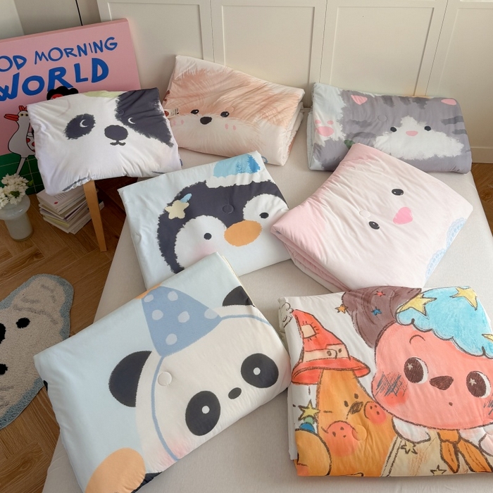 91家纺网 家纺一手货源 找家纺 暖生活 2026新款A类卡通大版冰皮凉感夏被空调被夏凉被 组合图仅供参考不可下单