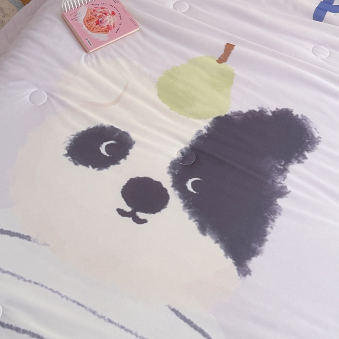 91家纺网 家纺一手货源 找家纺 暖生活 2026新款A类卡通大版冰皮凉感夏被空调被夏凉被 鸭梨小狗