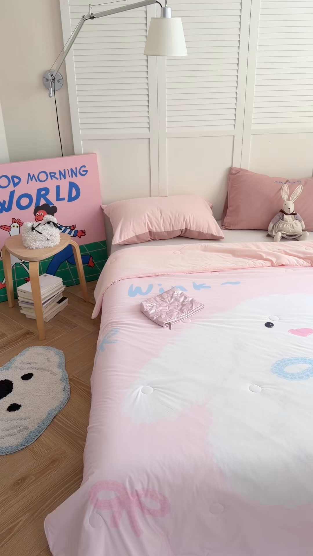 91家纺网 家纺一手货源 找家纺 暖生活 2026新款A类卡通大版冰皮凉感夏被空调被夏凉被 大耳朵兔