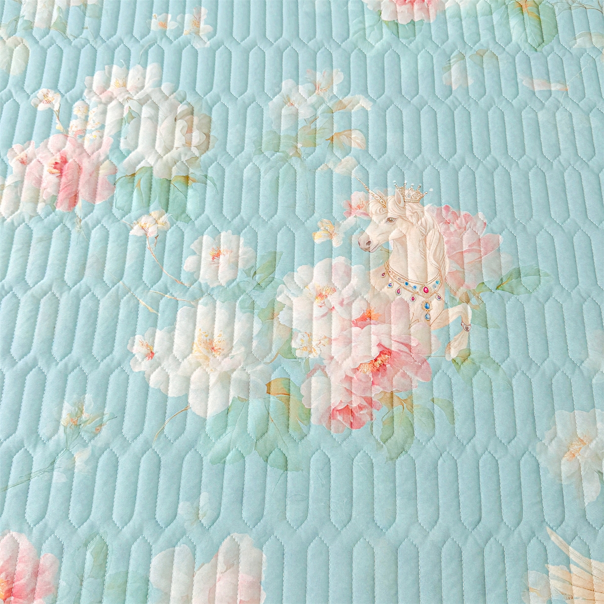 91家纺网 家纺一手货源 找家纺 （总）宜凡家纺 2026新款印花凉感丝夹棉床盖三件套