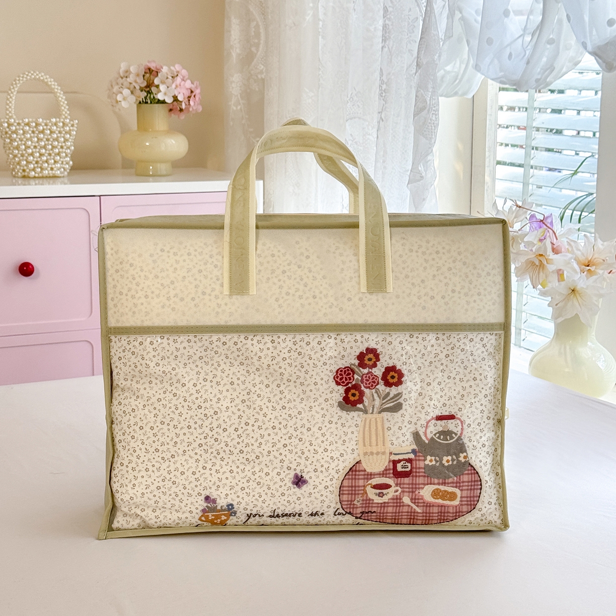 91家纺网 家纺一手货源 找家纺 艾唯希家纺 2026新款多功能全棉活套夏被四件套刺绣工艺纯棉四季通用-知意系列 知意-奶茶