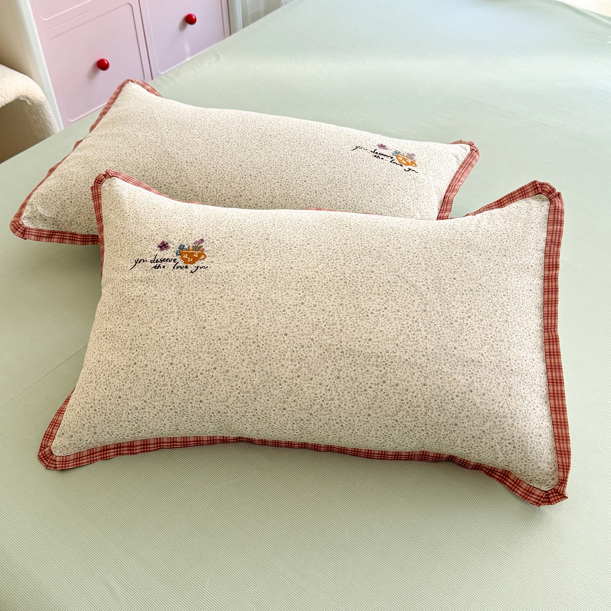 91家纺网 家纺一手货源 找家纺 艾唯希家纺 2026新款多功能全棉活套夏被四件套刺绣工艺纯棉四季通用-知意系列 知意-绿