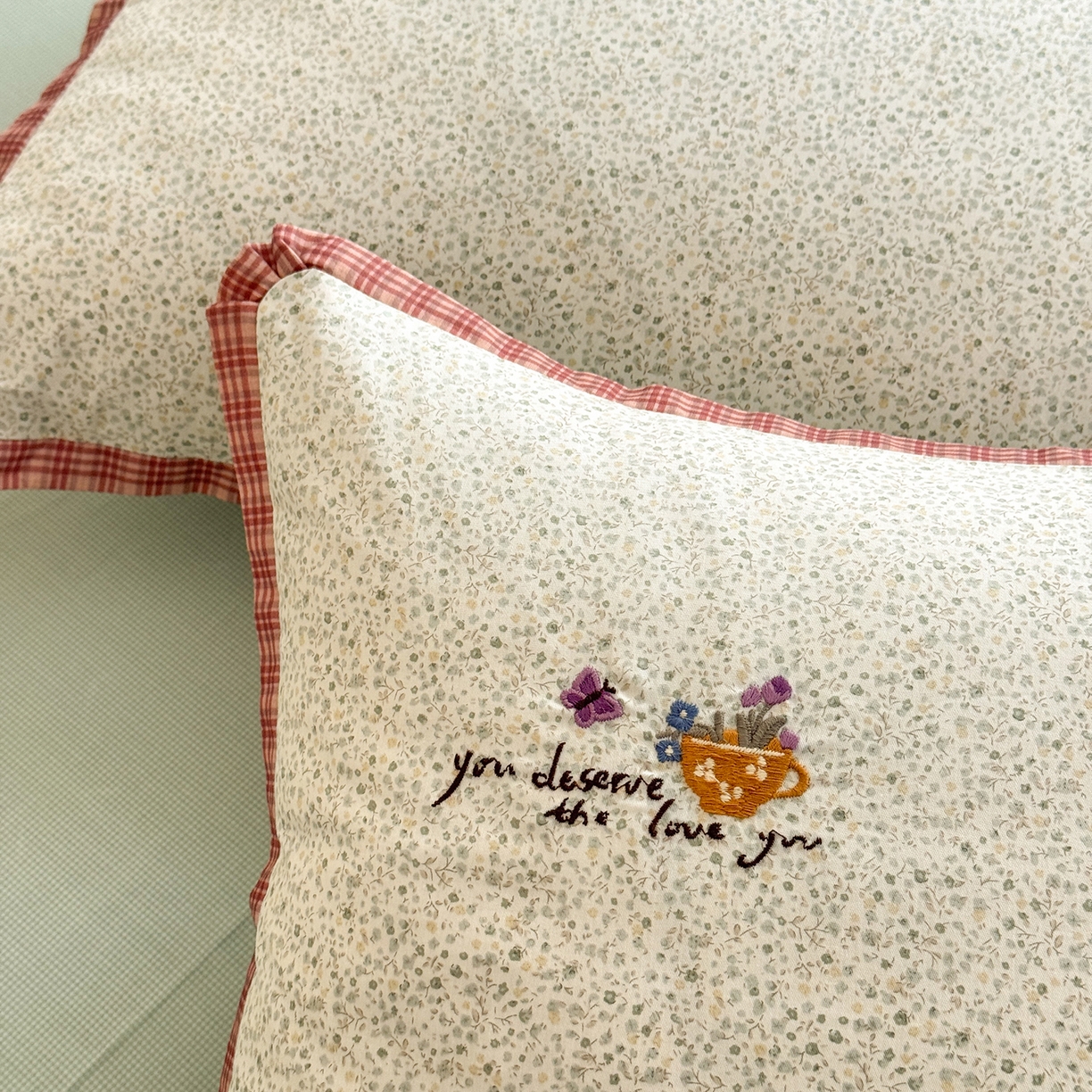 91家纺网 家纺一手货源 找家纺 艾唯希家纺 2026新款多功能全棉活套夏被四件套刺绣工艺纯棉四季通用-知意系列 知意-绿