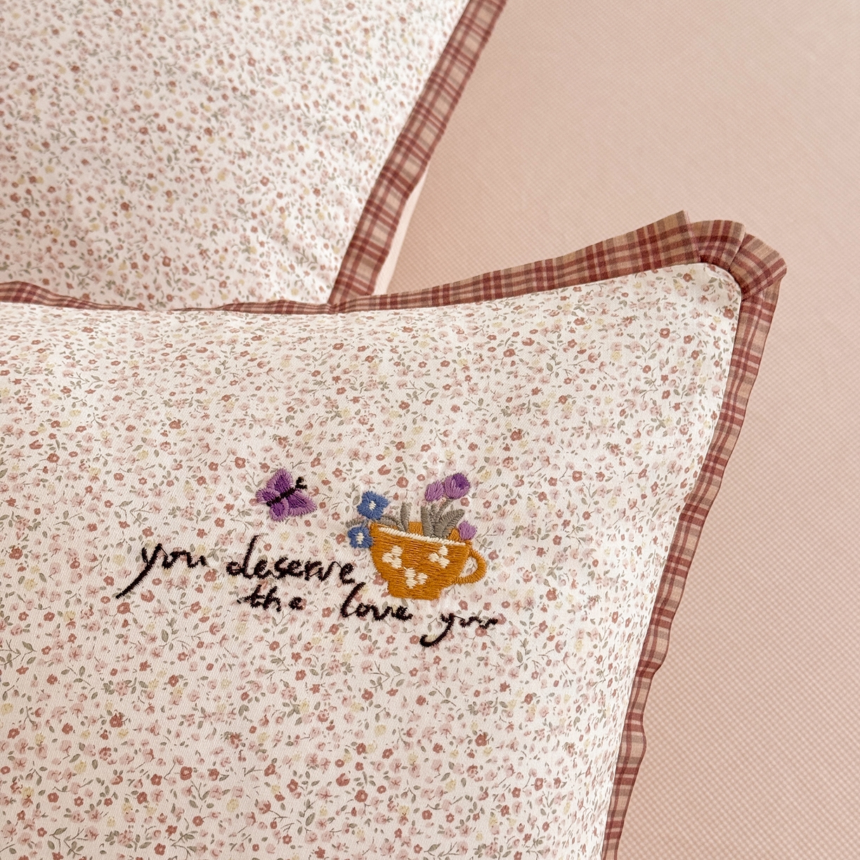 91家纺网 家纺一手货源 找家纺 艾唯希家纺 2026新款多功能全棉活套夏被四件套刺绣工艺纯棉四季通用-知意系列 知意-粉