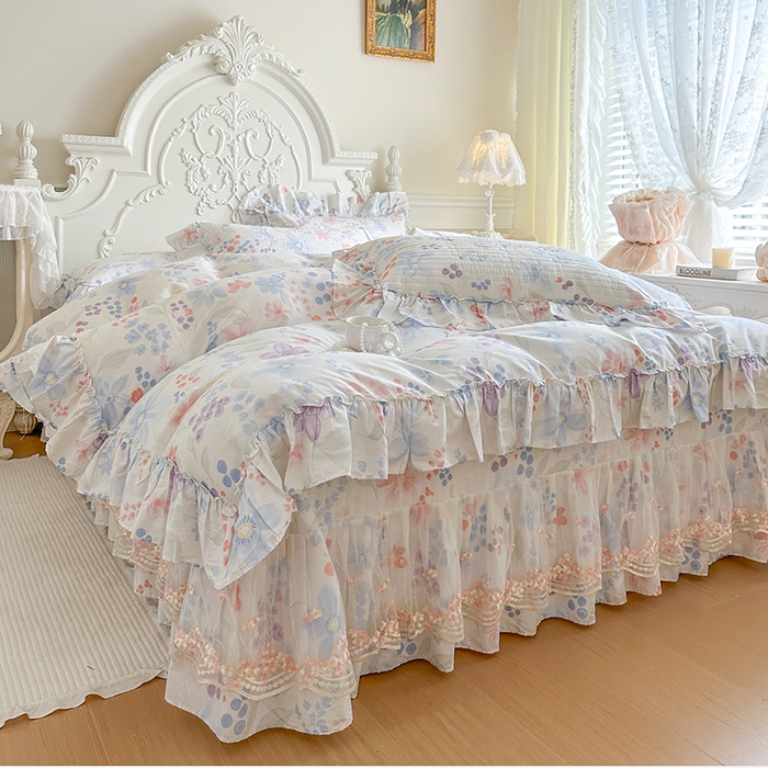 91家纺网 家纺一手货源 找家纺 网红馆（ck家纺） 2026春夏新款韩版全棉纯棉印花四件套 茉屿