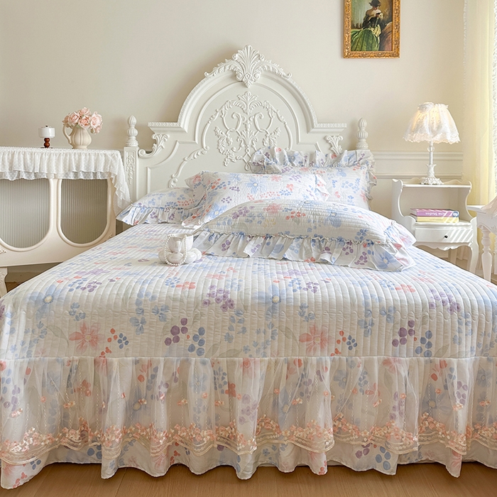 91家纺网 家纺一手货源 找家纺 网红馆（ck家纺） 2026春夏新款韩版全棉纯棉印花四件套 茉屿