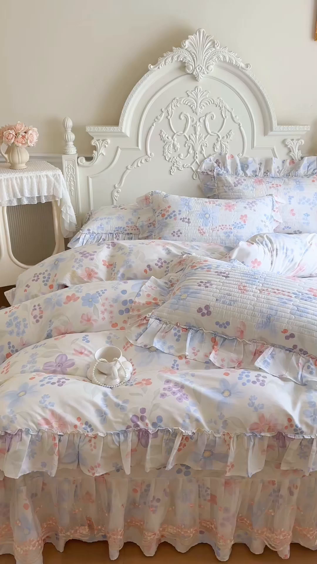 91家纺网 家纺一手货源 找家纺 网红馆（ck家纺） 2026春夏新款韩版全棉纯棉印花四件套 茉屿