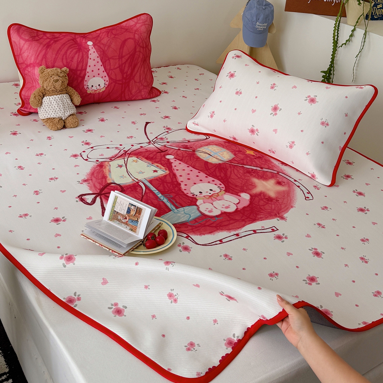 91家纺网 家纺一手货源 找家纺 （总）山茶家居-原创设计（原山茶家纺） 2026新款韩国设计师合作款斜纹冰丝席凉席