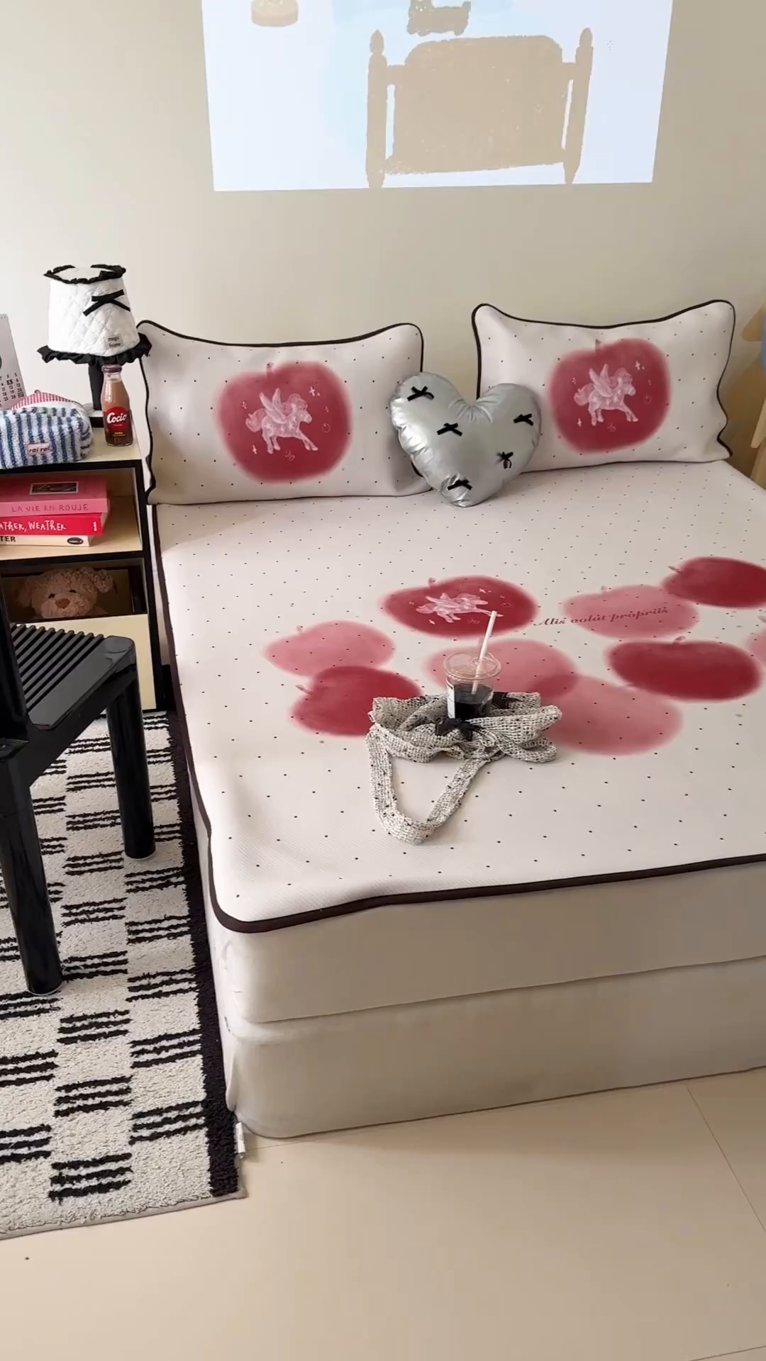 91家纺网 家纺一手货源 找家纺 山茶家居-原创设计（原山茶家纺） 2026新款韩国设计师合作款斜纹冰丝席凉席 韩国设计系列--天使小马