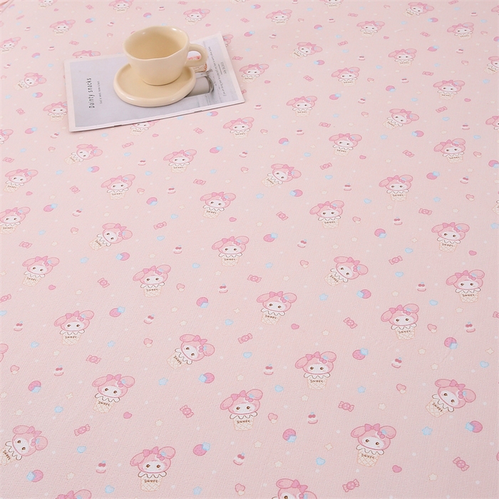 91家纺网 家纺一手货源 找家纺 乐逸家纺 2026新款A类母婴级韩系爆款花边款碎花床笠三件套四件套 韩系花边款床笠可爱卡通甜筒