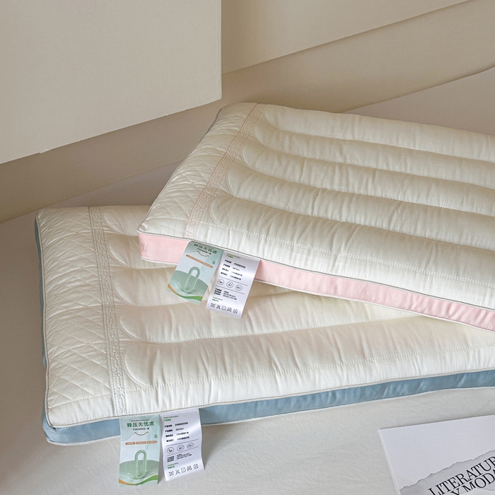 91家纺网 家纺一手货源 找家纺 伟邦枕芯 2026新款轻奢刺绣护颈低枕头枕芯 组合图仅供展示-不可下单