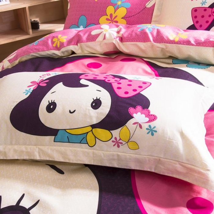 91家纺网 家纺一手货源 找家纺 朵希曼家纺 全棉大版卡通四件套 圆梦公主