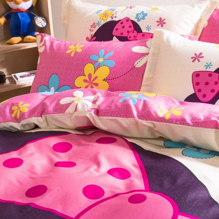 91家纺网 家纺一手货源 找家纺 朵希曼家纺 全棉大版卡通四件套 圆梦公主