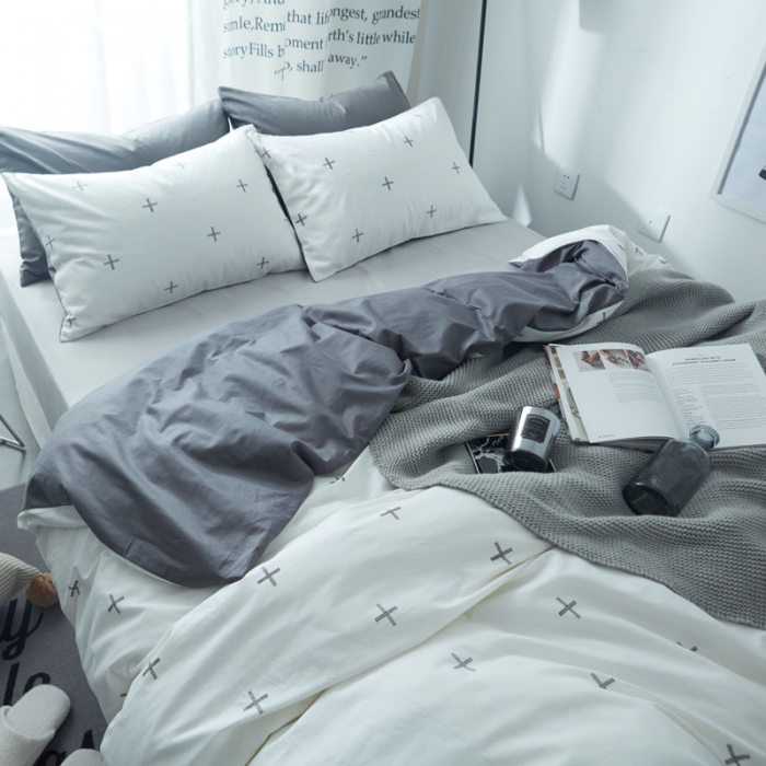 91家纺网 家纺一手货源 找家纺 梦家居韩国宜家简约全棉四件套