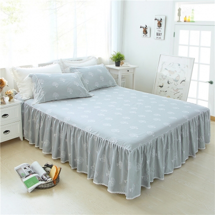 91家纺网 家纺一手货源 找家纺 菊上家纺  欧美风简约田园花卉蕾丝床裙系列12款