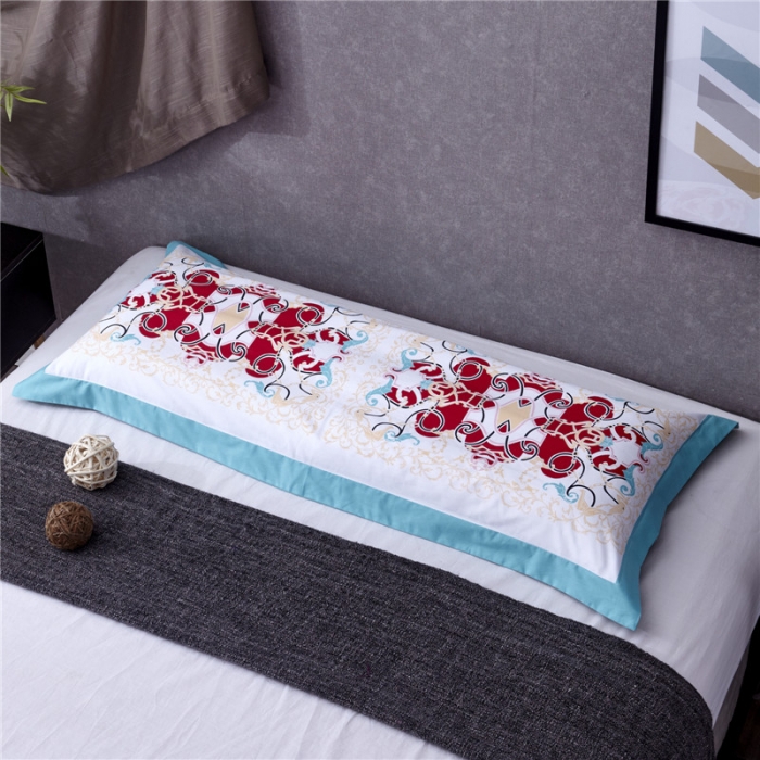 91家纺网 家纺一手货源 找家纺 （单）喜相逢家纺 D20全棉13372定位2-夏洛特双人枕套