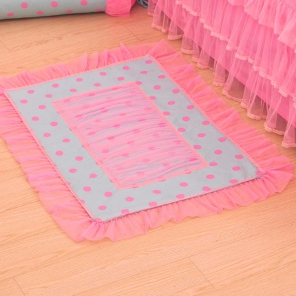 91家纺网 家纺一手货源 找家纺 菊尚家纺 全棉13372韩版四件套波点玫瑰配件