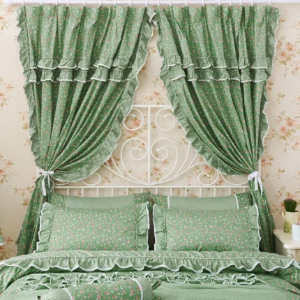 91家纺网 家纺一手货源 找家纺 菊尚家纺 全棉13372韩版四件套清新森女配件