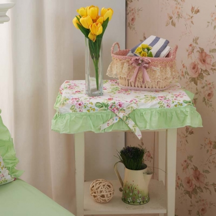 91家纺网 家纺一手货源 找家纺 菊尚家纺 全棉13372韩版四件套浓情绿意配件