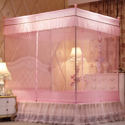 91家纺网 家纺一手货源 找家纺 2016新款坐床防蚊蚊帐—沁园春22mm 白色