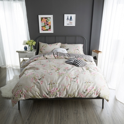 91家纺网 家纺一手货源 找家纺 （总）静家居家纺 高支高密40贡缎长绒棉四件套