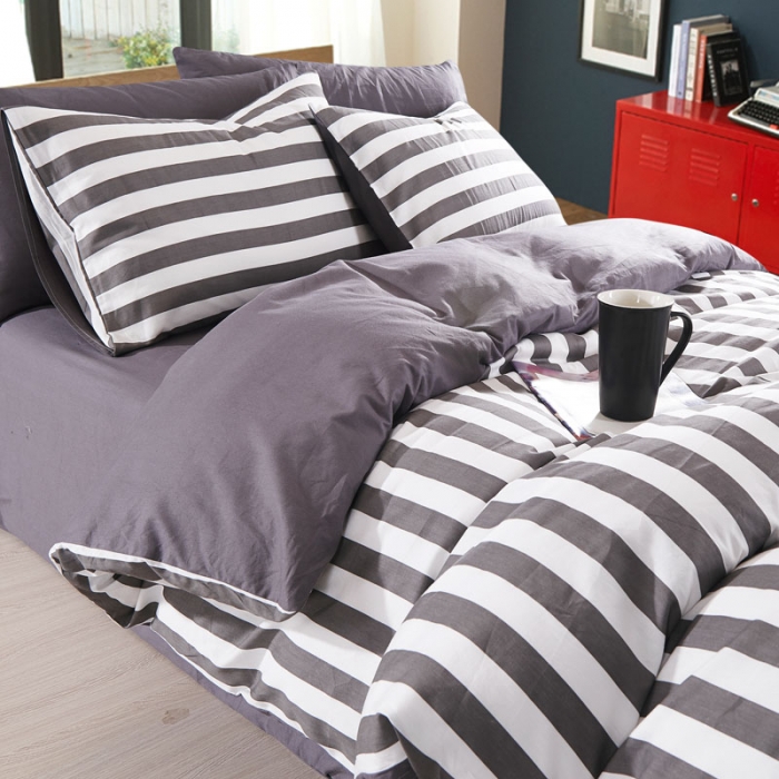 91家纺网 家纺一手货源 找家纺 梦家居 全棉韩国简约风格系列四件套陌路