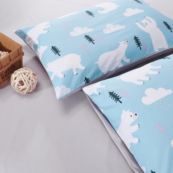 91家纺网 家纺一手货源 找家纺 梦家居 全棉韩国简约风格系列四件套小熊宝贝2