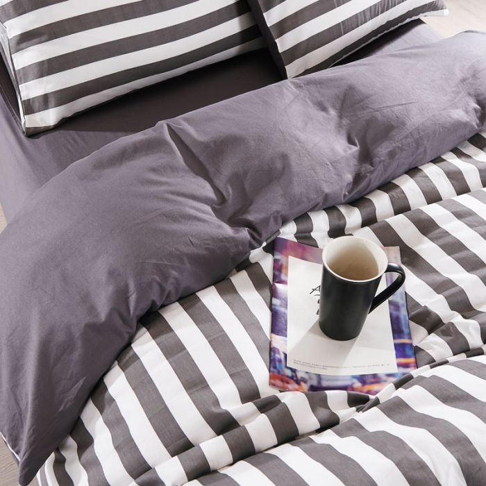 91家纺网 家纺一手货源 找家纺 梦家居 全棉韩国简约风格系列四件套陌路