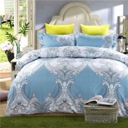 初舍 棉绒双拼舒适保暖四件套圣菲雅姿