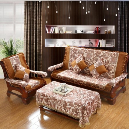 实木沙发垫带靠背 红木沙发垫加厚冬款 联邦椅子垫连体高回弹