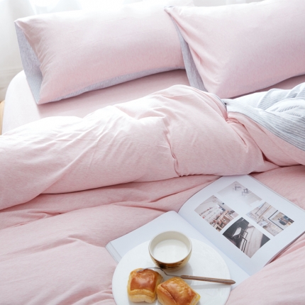 91家纺网 家纺一手货源 找家纺 北欧良品 针织棉四件套 天竺棉四件套无印良品四件套